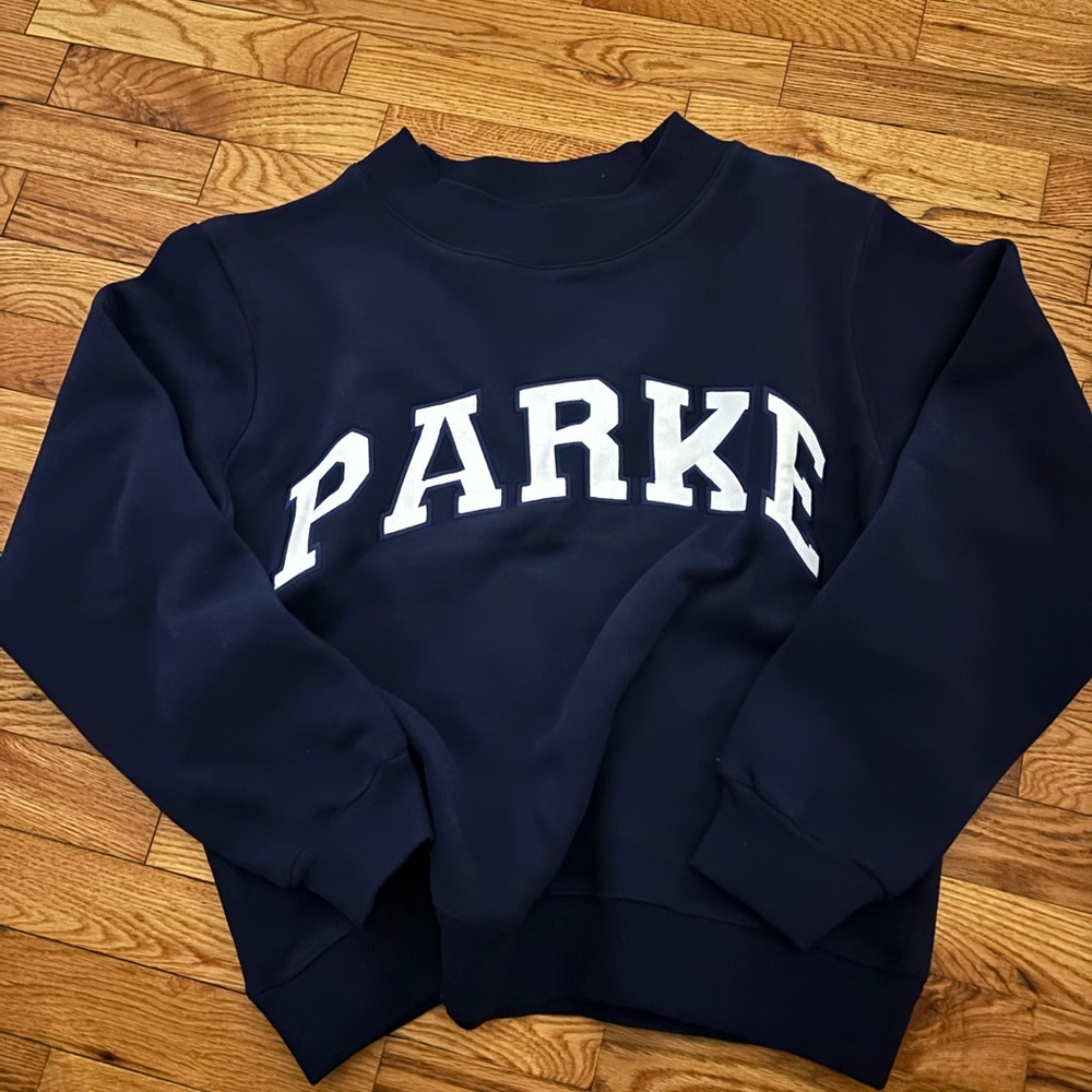 Parke Navy mock neck Sweatshirt